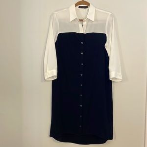 THE LIMITED belted button down shirt dress